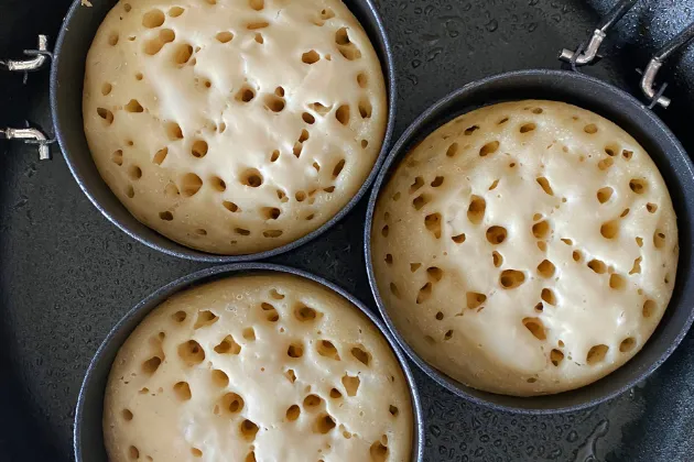 Cómo hacer crumpets: Receta de crumpet 