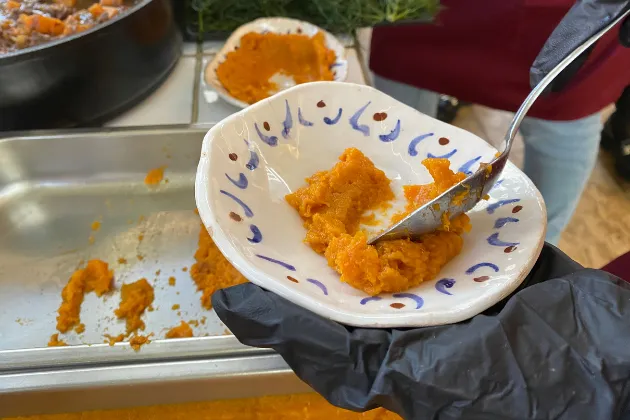 Tombet de ciervo con boniato, calabaza y nabicol de Eva Davó