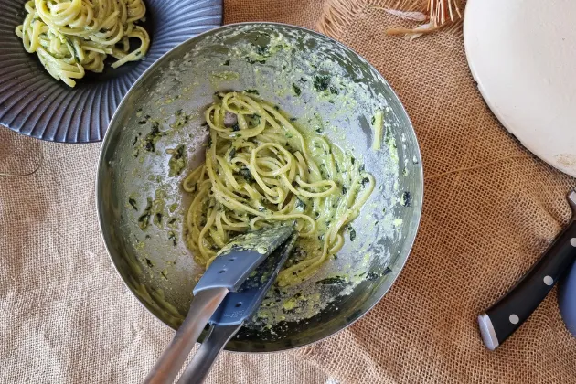 Auténtica pasta al pesto de Boccondivino 