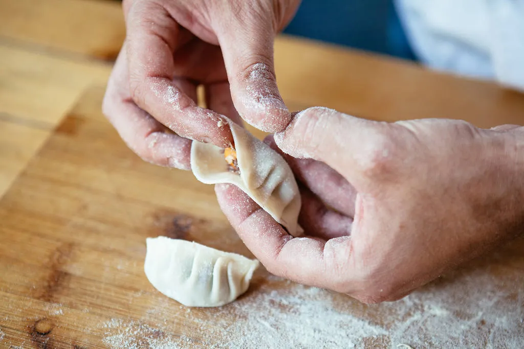 Gyozas de rabo de toro a la cordobesa