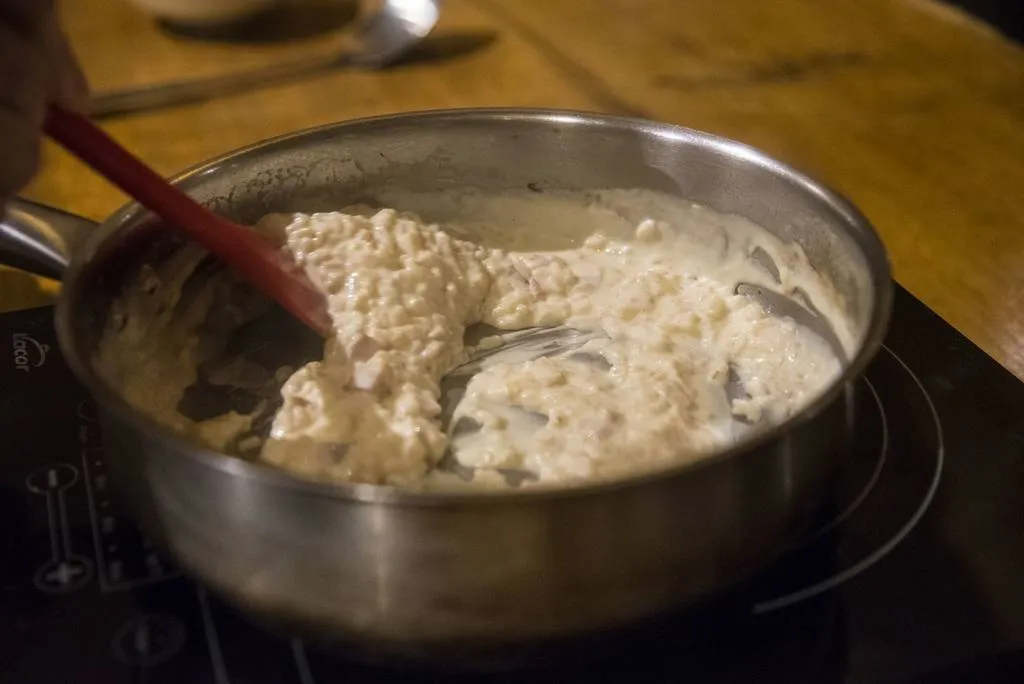 Ligamos el arroz como en un risotto... 