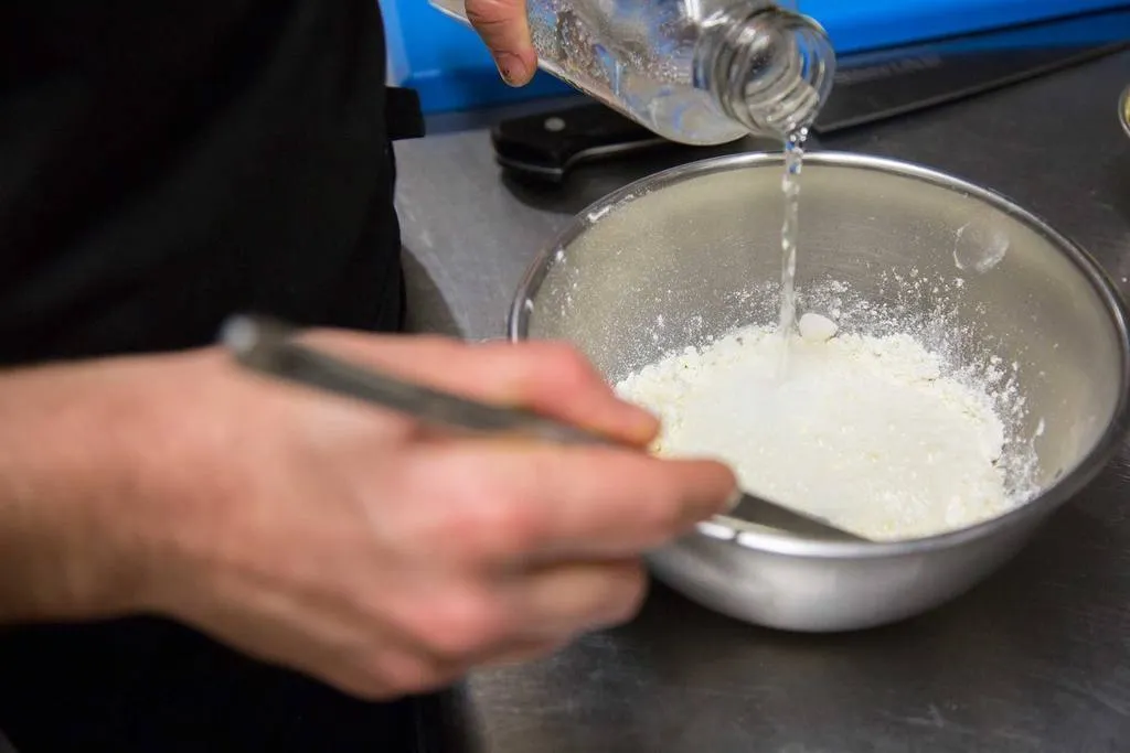 Preparación de la tempura. 