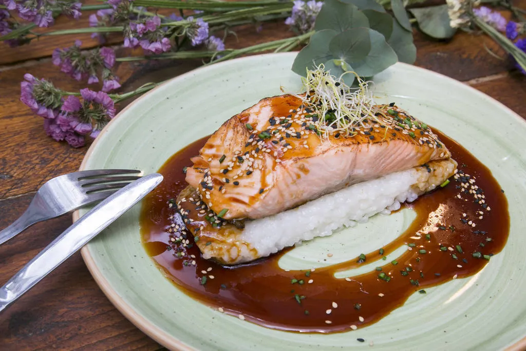 Receta de salmón flambeado