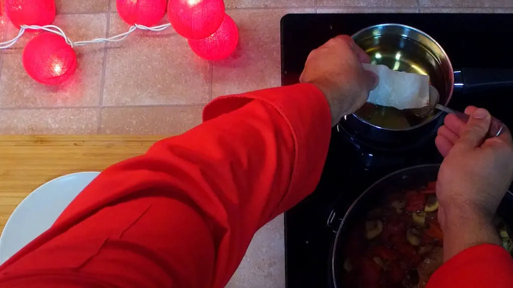 Receta de Navidad. Bacalao con setas. Paso 1