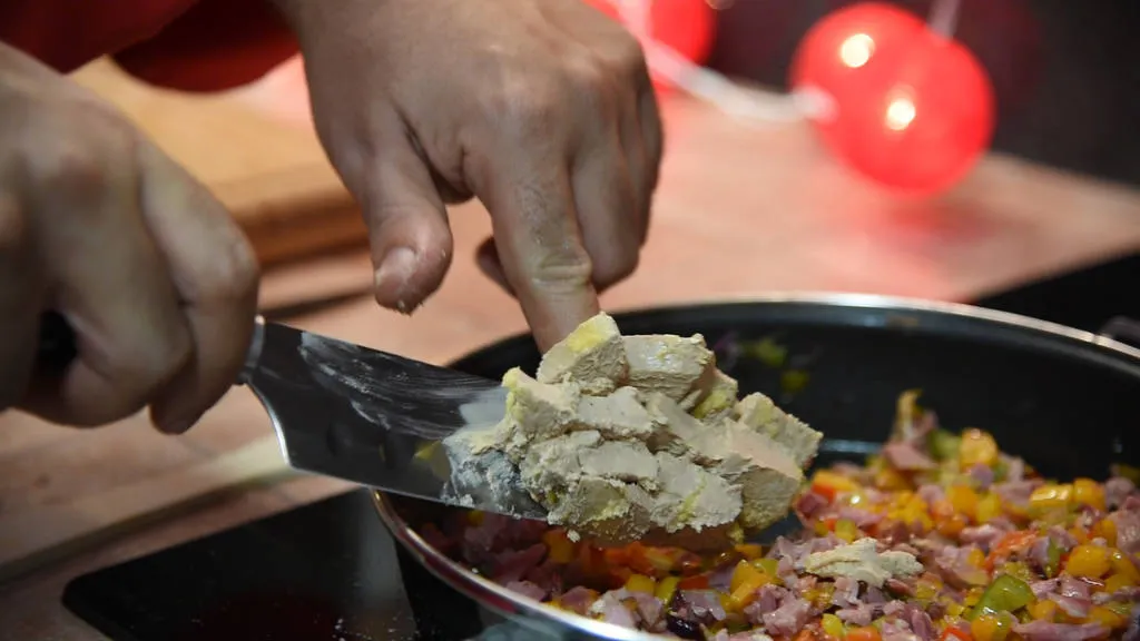 Receta de Navidad. Canelones de pato y foie. Paso 3