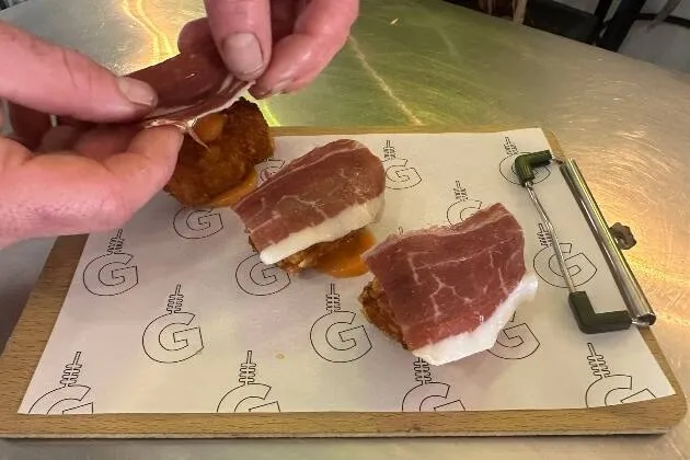 Croquetas de jamón ibérico de bellota de El Cuelgue 