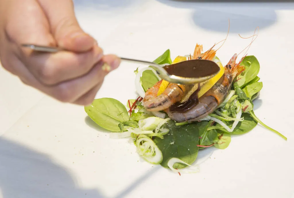 Papillote de gambas de Tarragona