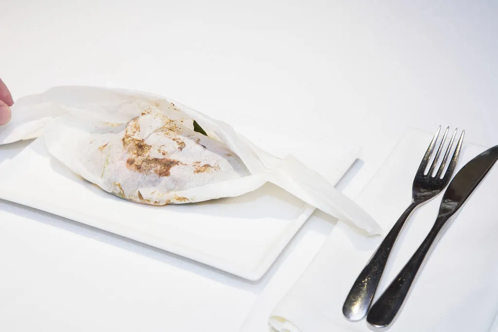 Papillote de gambas de Tarragona