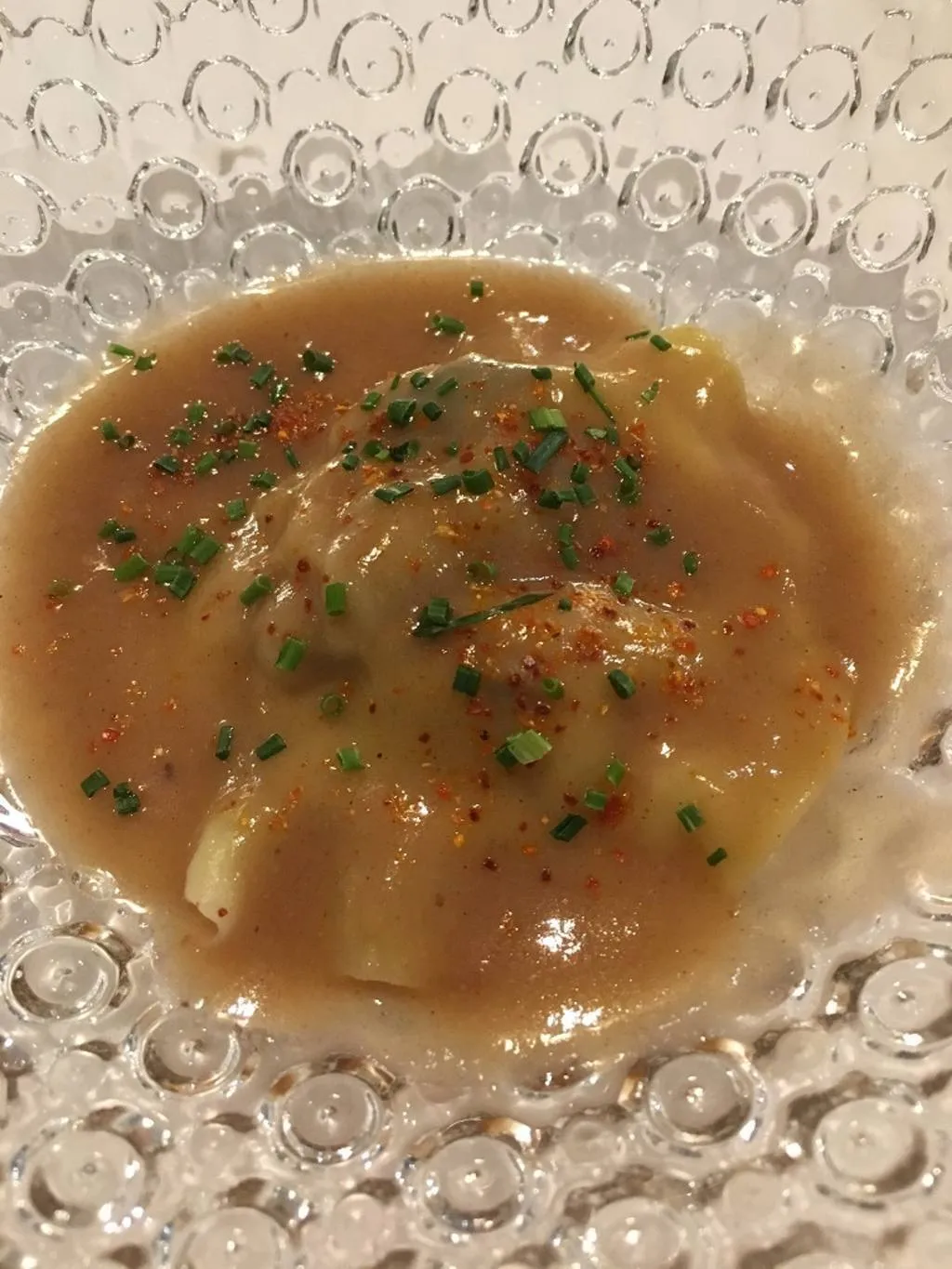 Ravioli de mejillones al Jérez