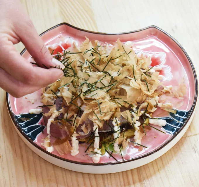 Okonomiyaki de lomo de Shiroi Tsuki