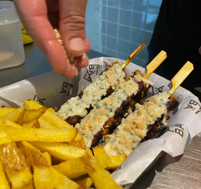 Pincho de pollo tandoori de La Pibä