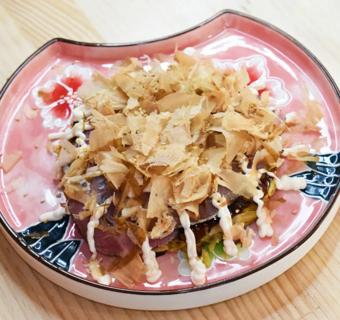 Okonomiyaki de lomo de Shiroi Tsuki