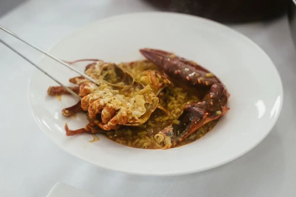 Arroz cremoso con bogavante del Cantábrico 