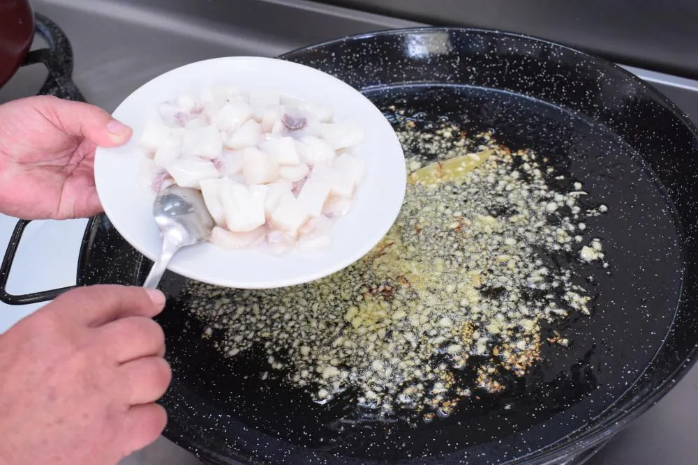 Arroz con pulpo y gambas