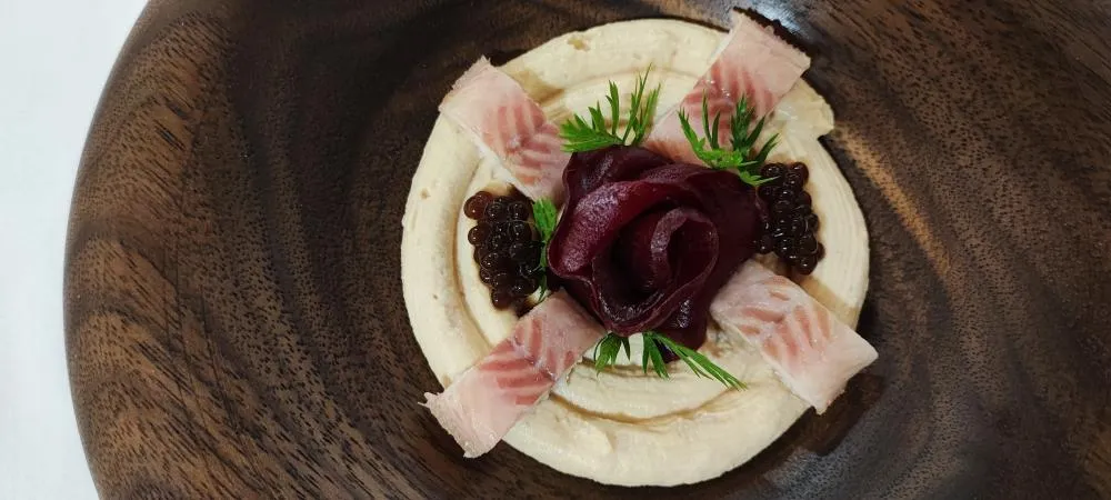 Receta de yogur de foie con anguila ahumada