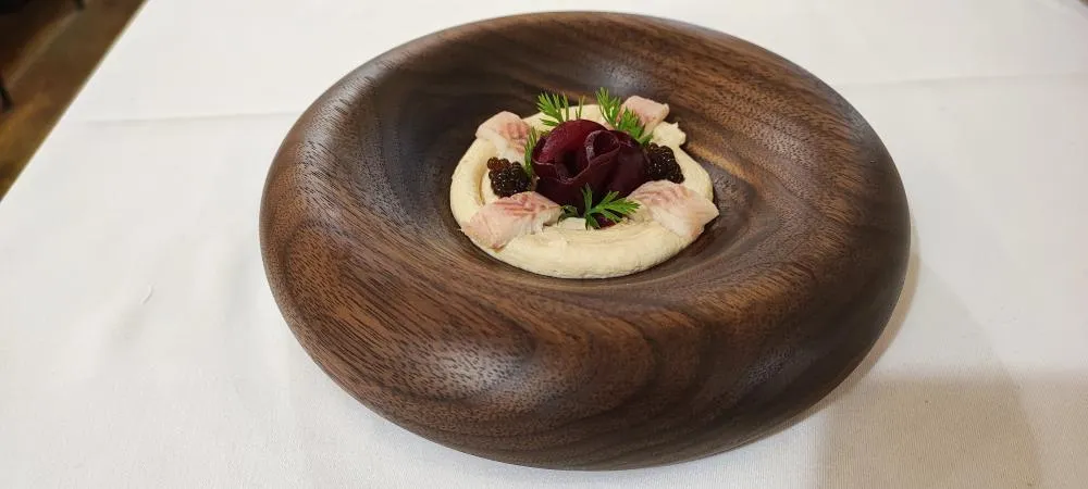 Receta de yogur de foie con anguila ahumada