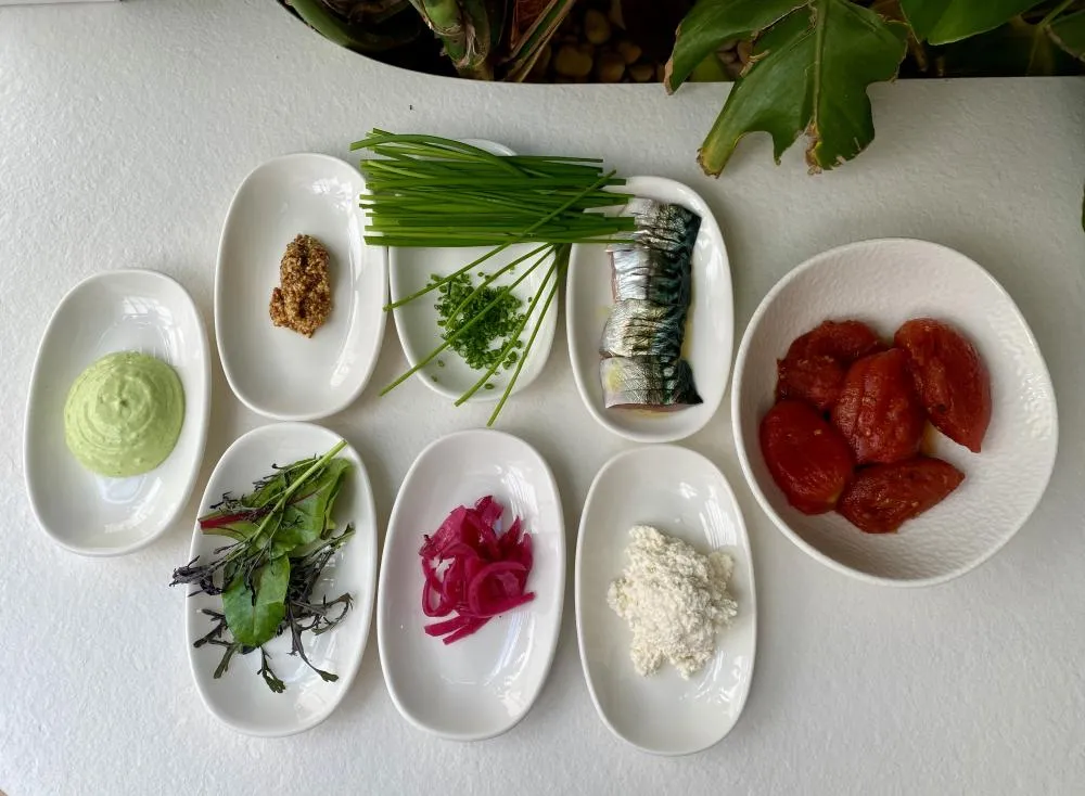 Tartar de tomate con caballa