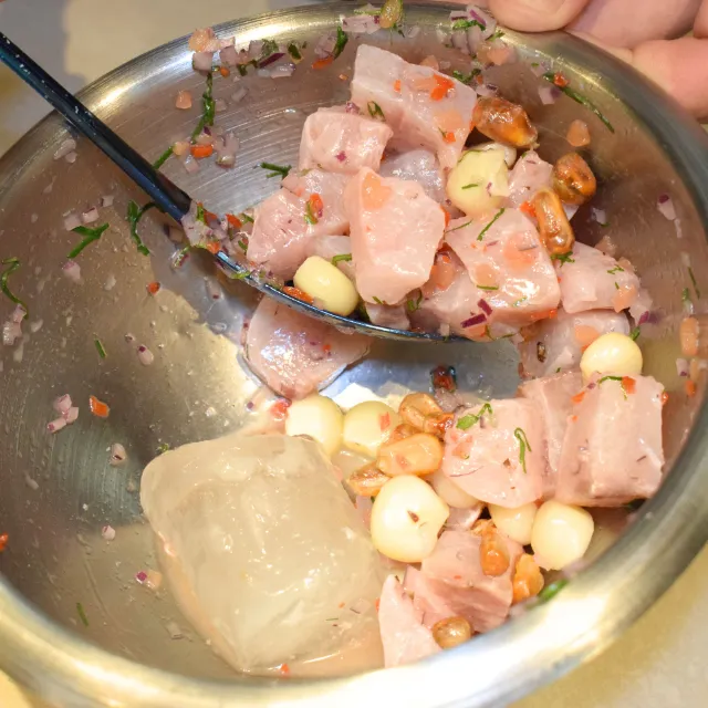 Receta de ceviche de corvina