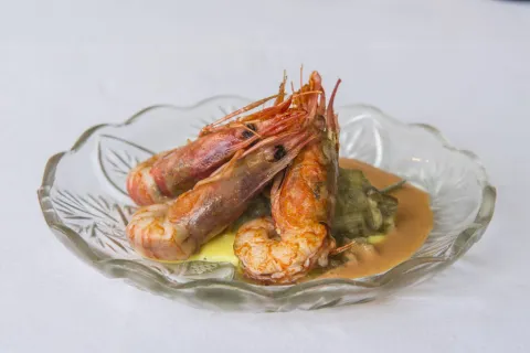 Berenjenas con gambas