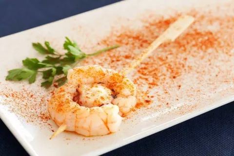 Pincho de pulpo y gamba