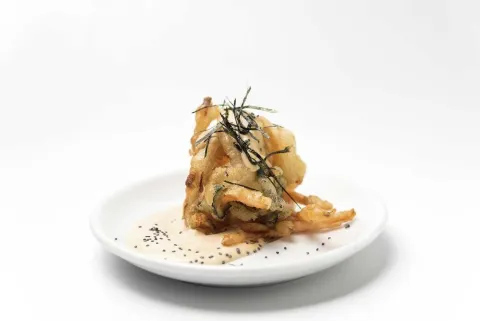 TEMPURA DE VERDURAS CON MAYONESA DE SOJA