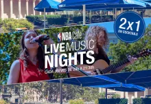 Música y cocktails en la terraza de NBA Café