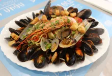 Espaguetis con frutos del mar