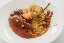 Arroz cremoso con bogavante del Cantábrico