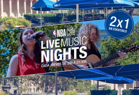 Música y cocktails en la terraza de NBA Café