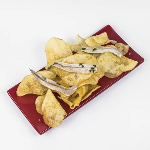 'Palomitas' de papas y boquerones