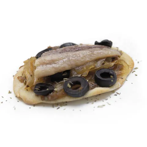 Pissaladière de garum y sardina ahumada