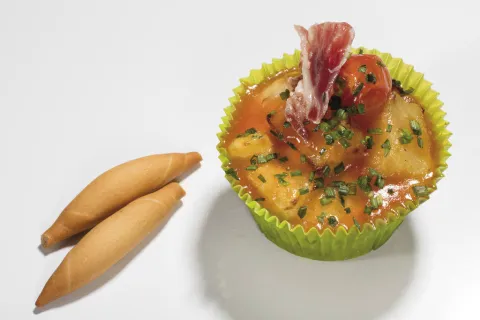 Muffin de patatas con jamón ibérico