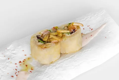 Focaccia spring roll Lizarran